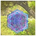 Mandala Wind Spinner 12 Inch Stainless Steel 3D Kinetic Yard Art