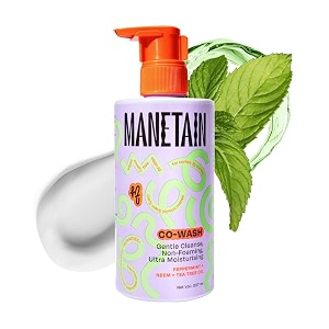 manetain co-wash for curly hair - 200ml  2 in 1 shampoo amp conditioner  non-foaming  sulphate and paraben free  cg friendly  suitable for dry and frizzy hair
