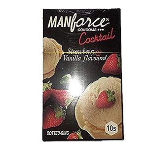 manforce 1 set 10 pcs strawberry amp vanilla condom