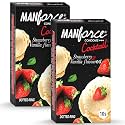 Manforce Cocktail Strawberry &amp; Vanilla Flavoured Condoms for Men| 20 Count (Pack of 2)| Double the Fun with Double Flavour| Extra Dotted for Her Extra Stimulation