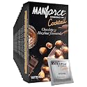 Manforce Cocktail Chocolate &amp; Hazelnut Flavoured Condoms for Men with Dotted Rings| Extra Dotted for Her Extra Stimulation| Lubricated Latex Condoms| 10 Sheets x Pack of 12