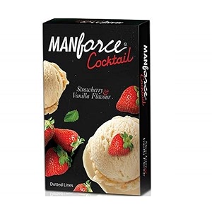 manforce cocktail strawberry amp vanilla flavoured condoms for men 20 count pack of 2 double the fun with double flavour extra dotted for her extra stimulation