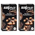 Manforce Cocktail Condoms (Dotted-Rings), Hazelnut &amp; Chocolate Flavoured, 10 Pcs x Pack of 2