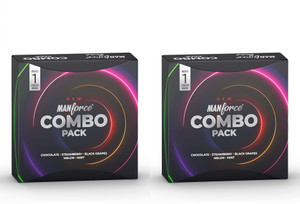 manforce combo lubricated dotted condom  assorted flavors x pack of 2 condom