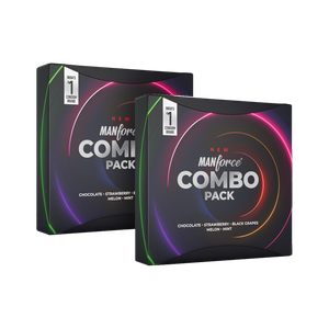 manforce combo lubricated dotted condom  chocolatestrawberryblack grapes melon  mint condom