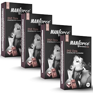 manforce xotic chocolate flavoured condoms for men  40 pcs  dotted contoured amp lubricated latex condoms  for enhanced pleasure of both  india39s no 1 condom brand for safe sex