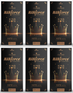 manforce king dots extra dotted unflavored condoms 10 pieces x pack of 6 condom set of 6 60 sheets