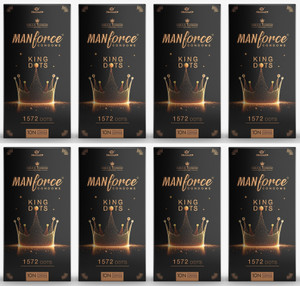 manforce king dots extra dotted unflavored condoms 10 pieces x pack of 8 condom set of 8 80 sheets