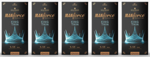 manforce king thin ultra-thin unflavoured condoms 10 pieces x pack of 5 condom set of 5 50 sheets