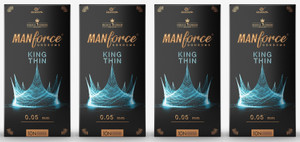 manforce king thin ultra-thin unflavoured condoms 10 pieces x pack of 4 condom