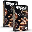 Manforce Cocktail Chocolate &amp; Hazelnut Flavoured Condoms for Men| 20 Count (Pack of 2)| With Dotted Rings| Lubricated Latex Condoms