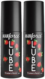 manforce lube 60ml transparent strawberry flavor lubricant oil lubricant x pack of 2 lubricant 120 ml