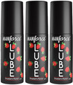 MANFORCE LUBE 60ML, Transparent Strawberry Flavor Lubricant Oil Lubricant x Pack of 3 Lubricant (180 ml)