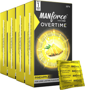 manforce overtime pineapple condoms 10 x pack of 4 condom