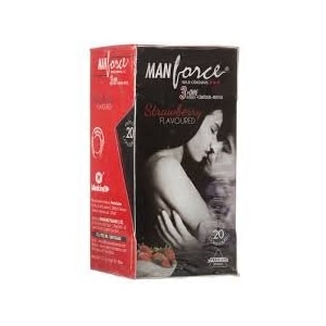 manforce wild 3 in 1 strawberry condoms - 2 pack39s of 20