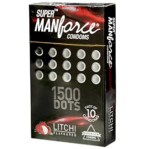 manforce super xxx dotted litchi flavoured condoms - 10 pieces per packet 8
