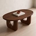 Mango Wood Oval Coffee Table for Living