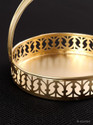 Manha Export Puja Basket Iron (1 Pieces, Gold)