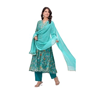 MANHAREE Womens Rayon Kurta with Pant