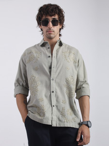 MANIAC Full Sleeve Embroidered Men Jacket