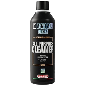 maniac line mafra all purpose cleaner  car interior amp exterior cleaner 500ml  high concentrate halos-free removes tough stains from plastic fabric carpet engine wheels amp grills