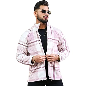 Maniac Mens Checkered Full Zipper Fullsleeve Polyester