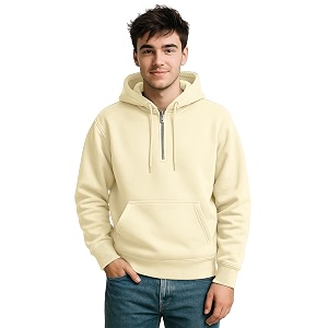 Maniac Mens Solid Fleece Hooded Full Sleeve