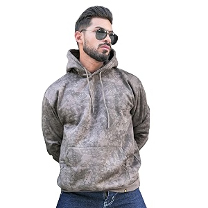 Maniac Mens Spray Printed Hooded Neck Full
