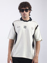 MANIAC Printed Men Polo Neck White T-Shirt