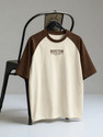 MANIAC Printed Men Round Neck Beige T-Shirt