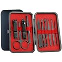 Manicure Set Pedicure Manicure Kit 10 in 1 Professional Sharp Nail Clippers Stainless Steel Thick Nail Cutter & File Scissors for Men &Women Fingernails & Toenails with Portable Cas