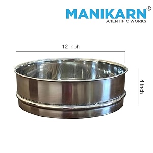 manikarn 12 inch diameter 300mm 236 mm stainless steel test sieve astm no 8