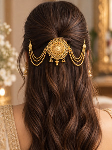 manikya bun pin bun clip gold