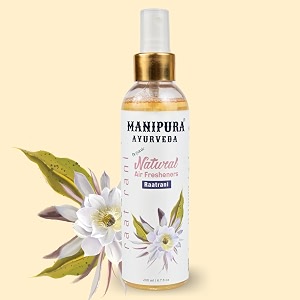 pure organic air freshener spray raatrani flavour 200ml made with essential oil and water  no toxic chemicals  air purifier for home office bedroom  skin amp pet friendly