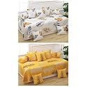 MANIQATEX 5D Printed Polycotton 8 Piece diwan Set Combo -(2 diwan bedsheet, 10 Cushion Covers, 4 Bolster Covers, Multicolor)