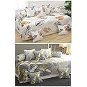 MANIQATEX 5D Printed Polycotton 8 Piece diwan Set Combo - (2 diwan bedsheet, 10 Cushion Covers, 4 Bolster Covers, Multicolour)