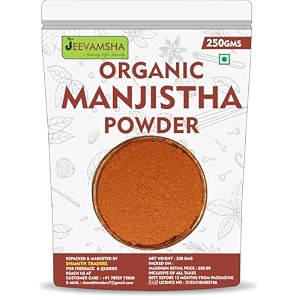 manjistha powder 250g  organic natural amp ayurvedic  herbal skin cleanser amp blood purifier  supports detox amp clear complexion  herbal supplement 