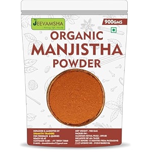 manjistha powder 900g  organic natural amp ayurvedic  herbal skin cleanser amp blood purifier  supports detox amp clear complexion  herbal supplement 