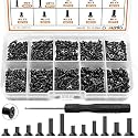 mankk 360PCS Laptop Screws 12 Sizes M2 M2.5 M3 Replacement Computer Tiny Screws Motherboard Screw with Screwdriver for Laptop PC Repair &amp; DIY