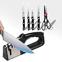 MANOGYAM Knife Sharpener | 3Stage Chef Knife Sharpener | Manual Sharpeners | Kitchen Blade Sharpening Tool | Kitchen Tool | Professional Sharpening Tool for Kitchen