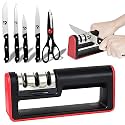 MANOGYAM Combo of Knife Sharpener &amp; Knfe-Scissor Set | Knife Set | Kitchen Scissor | Knife Sharpener | Kitchen Blade Sharpening Tool | Knife Sharpening Tool for Kitchen (Large Knife Sharpener &amp; Knife- Scissor Set)