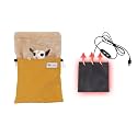 MANON ROSA Hamster Hideout Winter Bed - Cozy Pet Cage Accessory Heating Pad &amp; Hanging Hammock Small Animals Syrian Sugar Gliders Chinchillas Squirrels Guinea Pigs Rats Sleeping Bag Yellow M