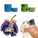 MANON ROSA Hamster Recovery Cone-E Collar 4Pcs Self-Adhesive Bandages Glove Set - Anti-Bite Protection for Small Animals Rabbits Rats Ferrets Squirrels Chinchilla- Pet After Surgury Supplies Medium
