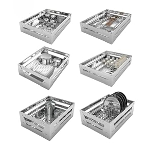 manoraj modern basket stainless steel 202 modular kitchen basket utensil39s drawer wired set of 6 17 inch width x 20 inch depth