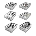 MANORAJ Modern Basket Stainless Steel 202 Modular Kitchen Basket Utensil'S Drawer Wired Set Of 6 (17 Inch Width X 20 Inch Depth)