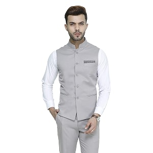 manq men39s band collar slim fit formalparty waist coat - 11 colors