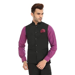manq men39s band collar slim fit formalparty waist coat - 11 colors