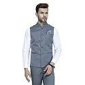 MANQ Men's Band Collar Slim Fit Formal/Party Waist Coat - 11 Colors