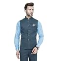 MANQ Men's Band Collar Slim Fit Formal/Party Waist Coat - 11 Colors