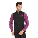 MANQ Men's Band Collar Slim Fit Formal/Party Waist Coat - 11 Colors